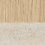 Roble lacado & mármol Crema Diva