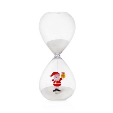 Weihnachtsmann mit gelbem Geschenk