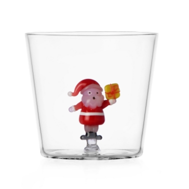 Santa Claus with yellow gift