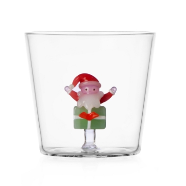Santa Claus and green gift