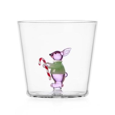 Pink rabbit with candy cane