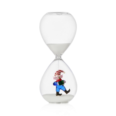 Blauer Elf mit Geschenk
