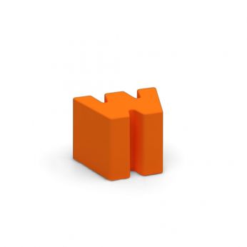 Double U - Taburete de diseño de polietileno, de color naranja calabaza