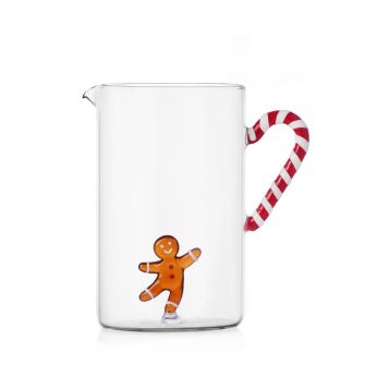 Christmas Jug - Ichendorf Christmas Jug, Gingerbread Man Model, with Candy Cane