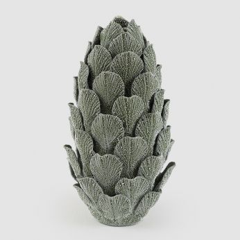 Pine Cone Vase - Dekorative Keramikvase in Form eines Tannenzapfens, grün, mittelgroß