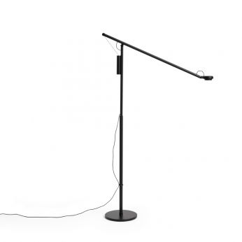 Fifty-Fifty floor lamp - Stehlampe Hay aus schwarz lackiertem Aluminium