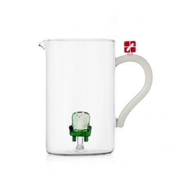 Christmas Jug - Ichendorf Weihnachtskrug Katze auf grünem Sofa mit Geschenk