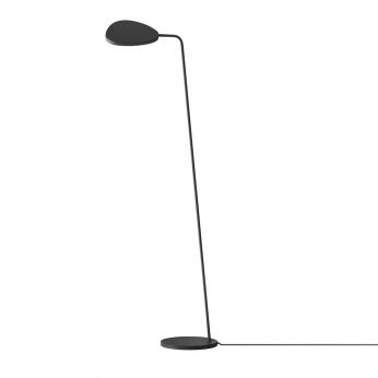 Leaf Floor - Stehlampe aus Metall in Schwarz lackiert