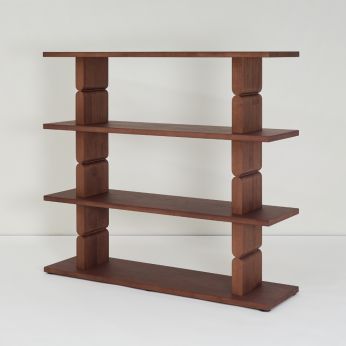 Noon Bookshelves - Noon Bookshelves in Brown Stained Wood by Nobodinoz