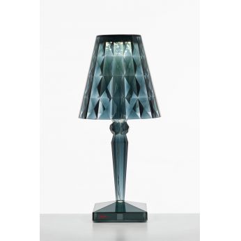 Big Battery - Tischlampe Kartell aus transparentem Technopolymer, in der Farbe Hellblau