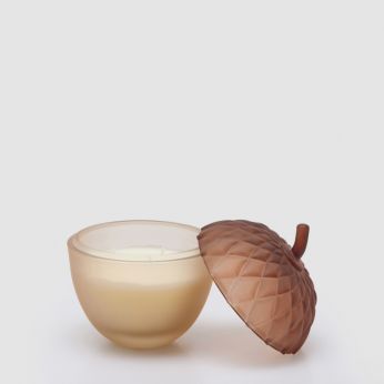 Acorn Candle - Bougie parfumée avec récipient et couvercle en forme de gland, modèle en terre cuite, petit format