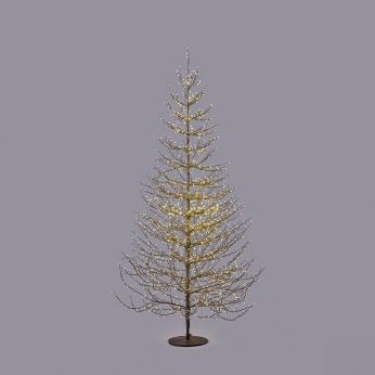 Alpine Beech - Albero di Natale luminoso con rami a led - nero - altezza 210 cm