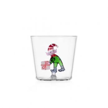 Christmas Tumbler - Ichendorf Christmas Tumbler, Green Elf Model with Gift