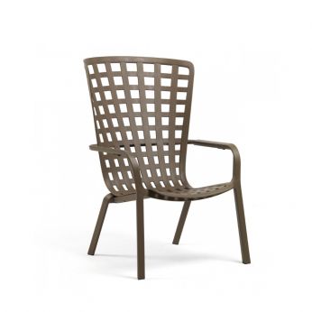 Folio GM - Sillón reclinable Nardi de polipropileno, color tabaco.