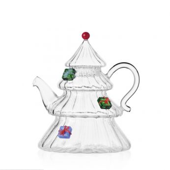 Christmas Tree Jug - Ichendorf Teekanne oder Karaffe aus Borosilikatglas in Form eines Weihnachtsbaums, Geschenkmodell