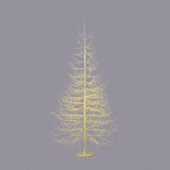 Alpine Beech - Albero di Natale luminoso con rami a led - oro - altezza 210 cm