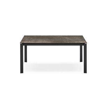 CB4724-R 160 Eminence A-M GM - Tavolo di Connubia con struttura nera e piano in ceramica con finitura piombo