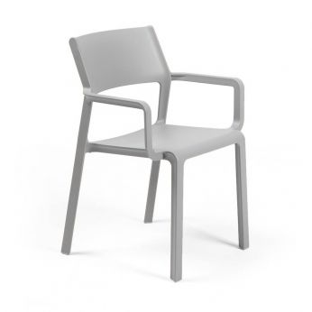Trill GM - Stackable armchair in grey colour
