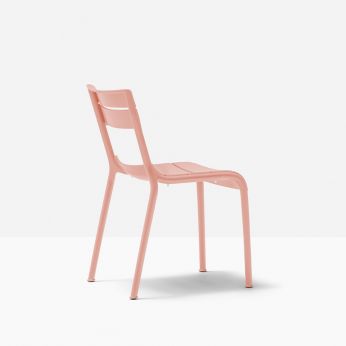 Souvenir 550 - Silla de jardín apilable Pedrali, color rosa