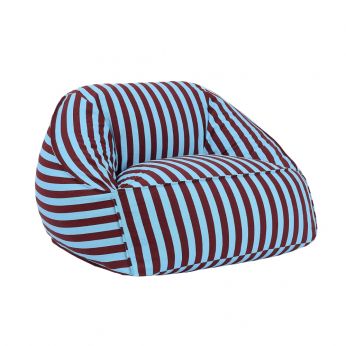 Ziggy Armchair Adult - Poltrona pouf in tessuto di Nobodinoz, colore bordeaux - blu