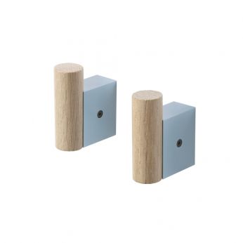 Attach - Patères Muuto, couleur bleu clair