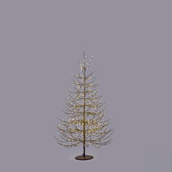 Alpine Beech - Albero di Natale luminoso con rami a led - nero - altezza 150 cm