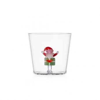 Christmas Tumbler - Ichendorf Christmas Tumbler, Santa Claus model and green gift