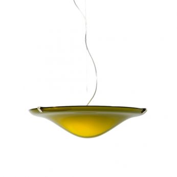 Aurora Bella - Lámpara colgante de policarbonato de Kartell, color verde champán.