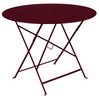 Bistro 245 - Table pliante ronde de Fermob, Ø 96 cm, coloris cerise noire