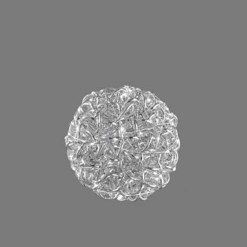 Curly Ball w - Light - Dekorative Leuchtkugel mit Mikro-LEDs, silberfarben, Durchmesser 20 cm