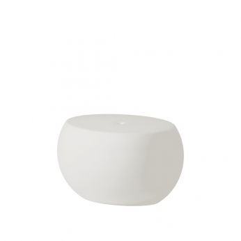 Blos Low Table - Mesita de exterior Slide, color blanco leche