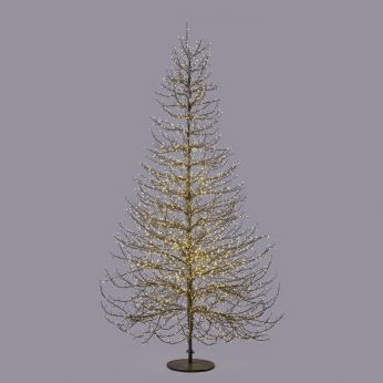 Alpine Beech - Beleuchteter Weihnachtsbaum mit LED-Zweigen – schwarz – Höhe 240 cm