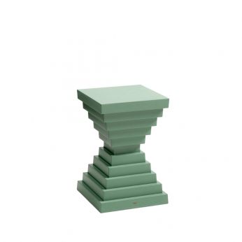 Prince Ohoh - Recycled polypropylene coffee table or low stool by Kartell, sage green color
