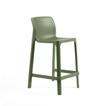Net Stool - Tabouret en polypropylène vert agave, hauteur d&amp;#39;assise 65 cm