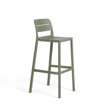 Cassia Stool - Stapelbarer Polypropylen-Hocker von Nardi, Farbe Kaktus (recyceltes Polypropylen)