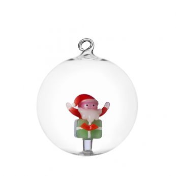 Christmas Ball - Ichendorf Weihnachtskugel, Weihnachtsmann-Figur und grünes Geschenk