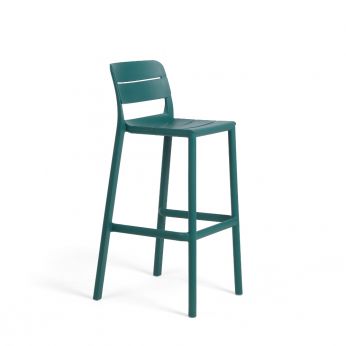 Cassia Stool - Sgabello in polipropilene, impilabile, di Nardi, colore maya