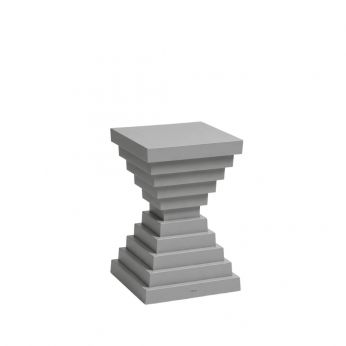 Prince Ohoh - Niedriger Tisch oder Hocker aus recyceltem Polypropylen von Kartell, graue Farbe