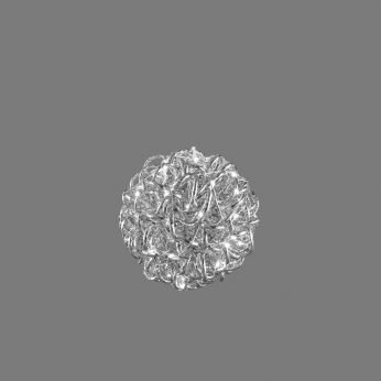 Curly Ball w - Light - Boule lumineuse décorative, avec micro-LED, couleur argent, diamètre 15 cm