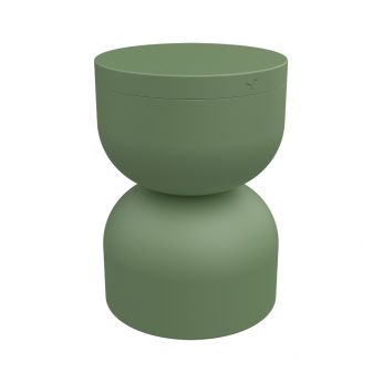 Piapolo 3206 - Sgabello basso con contenitore di Fermob, colore cactus