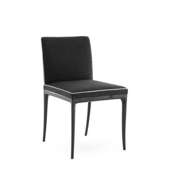 Lillybet Bouclè - Sedia in tecnopolimero di Kartell con tessuto bouclè, colore nero