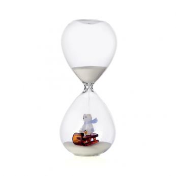 Christmas Hourglass - Reloj de arena navideño de Ichendorf, modelo de oso y trineo