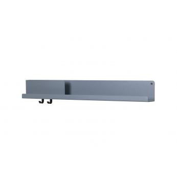 Folded Shelves - Wandbrett aus Metall, in Blau, Modell L
