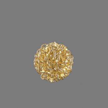 Curly Ball w - Light - Palla decorativa luminosa, con microled, color oro, diametro 15 cm