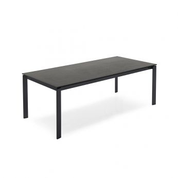 CB4724-R 160 Eminence A-M GM - Connubia Tisch mit schwarzem Gestell und Steinkeramikplatte (offen)