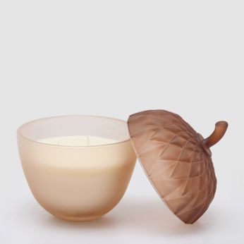 Acorn Candle - Bougie parfumée avec récipient et couvercle en forme de gland, modèle en terre cuite, taille moyenne