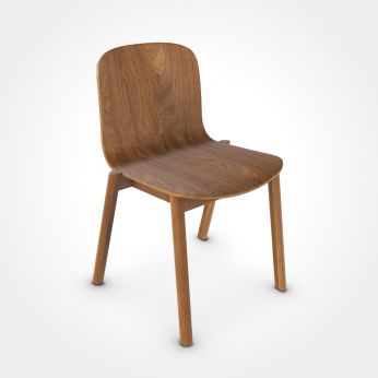 All'essenza Chair - Silla apilable de Ton, en madera de haya, color Torrone.