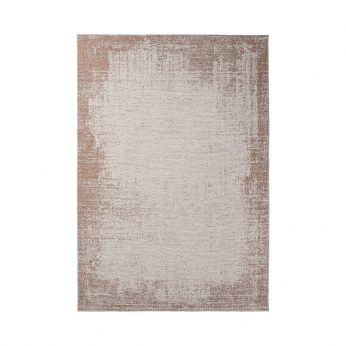 Siria - Wohnzimmerteppich aus Jute und Polyester, rot und grau, Größe 200 x 290 cm