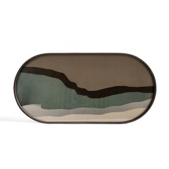 Tray Oblong M - GM - Bandeja oblonga M - Modelo GM Grafito Wabi Sabi