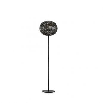 Planet Floor lamp - Lampe de sol Kartell en technopolymère gris fumé, hauteur 130 cm